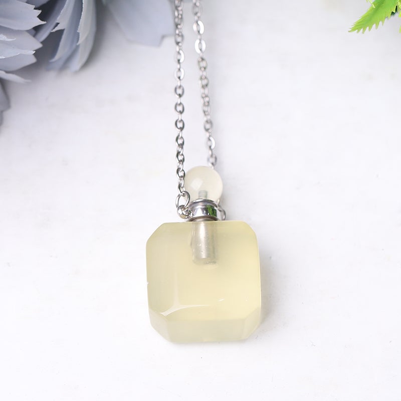 1.4" Empty Perfume Bottle Necklace DIY Wholesale Crystals