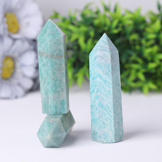 Wholesale Natural Polished Amazon Point Natural Crystal Amazonite Tower Wholesale Crystals