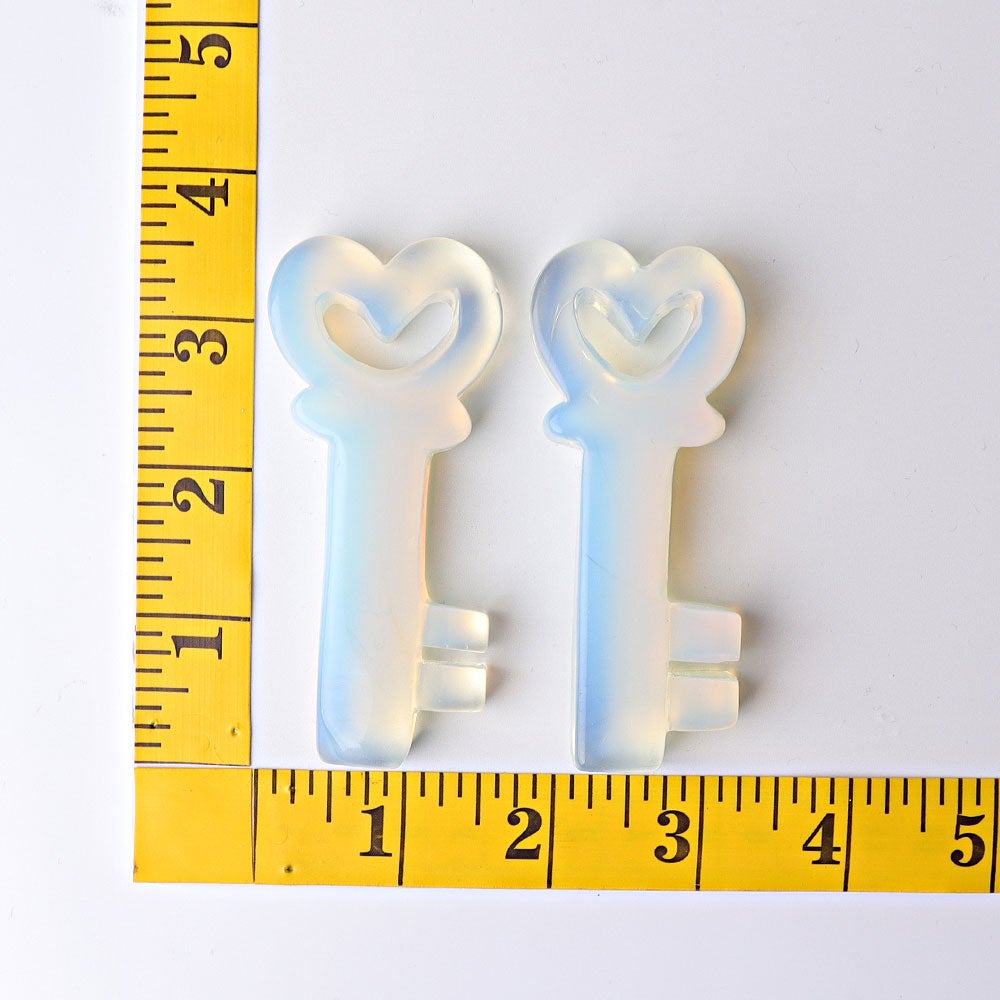 3.5" Opalite Heart Key Crystal Carvings Wholesale Crystals