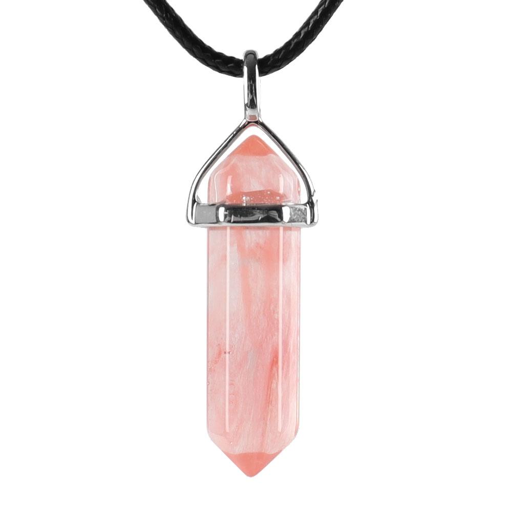 Natural Semi-Precious Gemstone Crystal Healing Hexagonal Point Chakra Pendant Wholesale Crystals