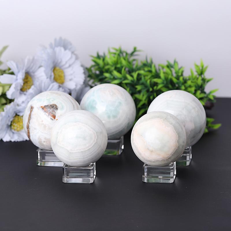 2.0"-4.0" Larimar Sphere Wholesale Crystals