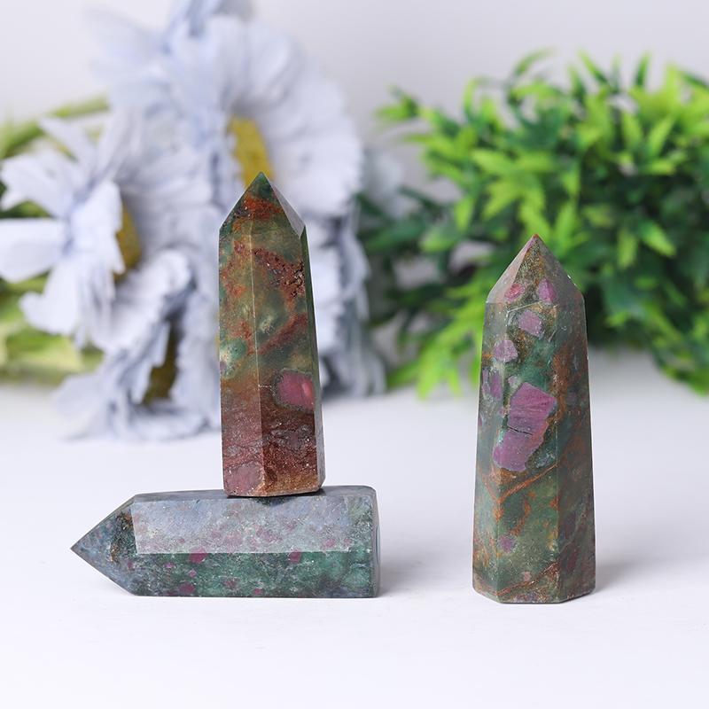 Natrual Ruby Kyanite Point Healing Tower for Collection Wholesale Crystals