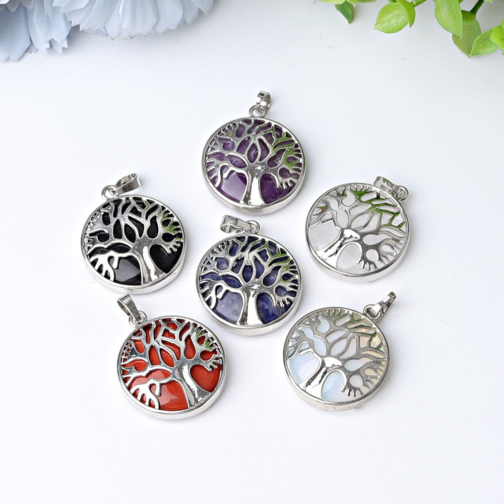 1.2" Tree of life Wrapped Crystal Pendant Wholesale Crystals