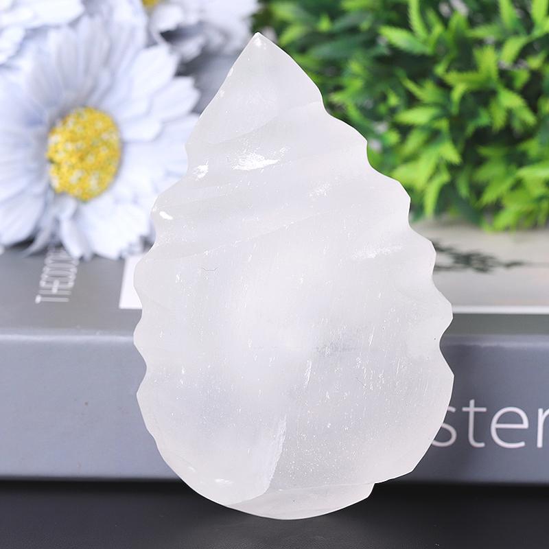 4.5" Shell Shape Selenite Candle Holder Wholesale Crystals