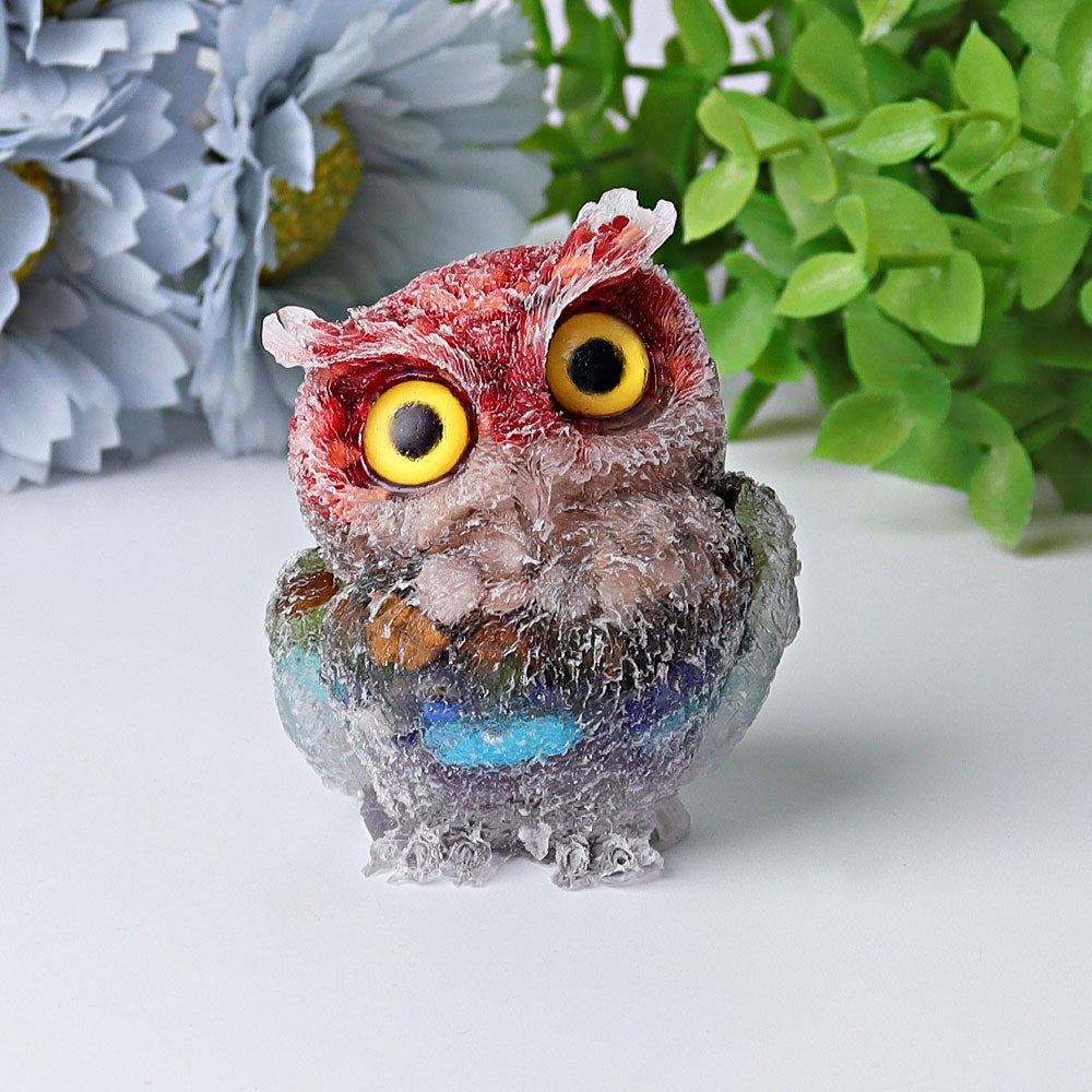 2.4" Resin Owl Crystal Carving Wholesale Crystals