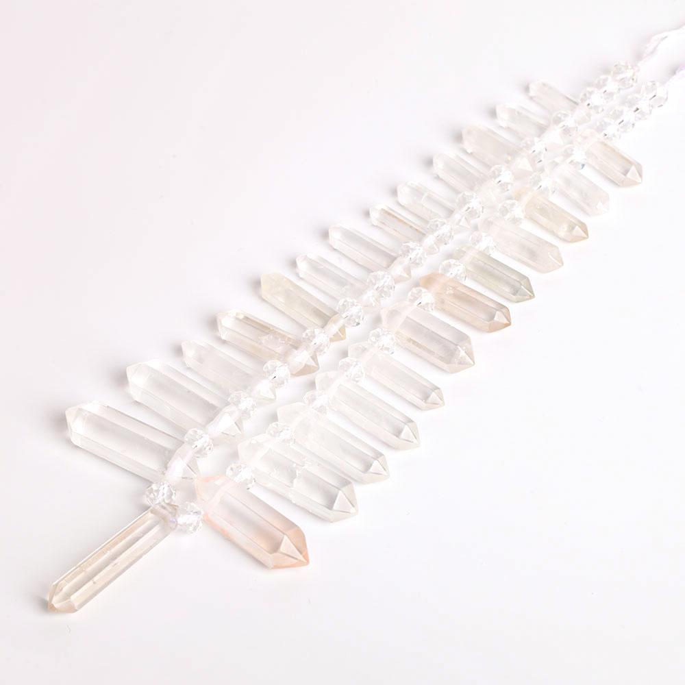 Clear Quartz Crystal Point Chain String for DIY Wholesale Crystals