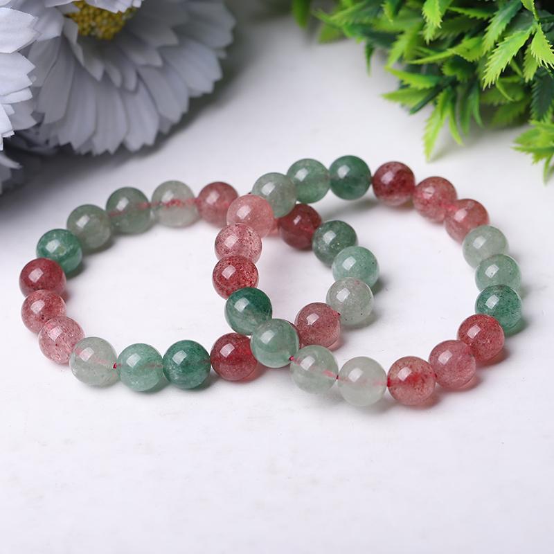 10mm Mixed Strawberry Quartz Bracelet Wholesale Crystals