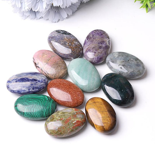 1.5*2.3" Crystal Tumbles Palm stones Wholesale Crystals