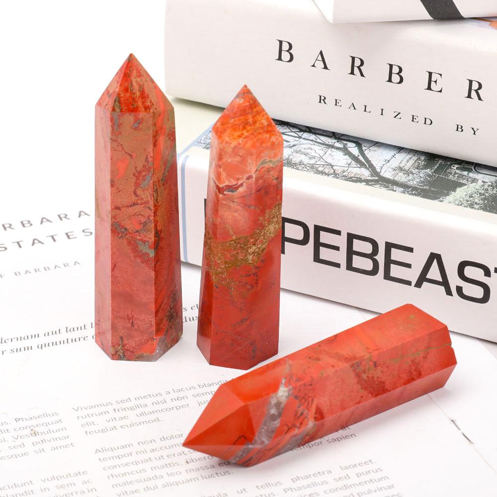 Set of 3 Red Jasper Points Wholesale Crystals