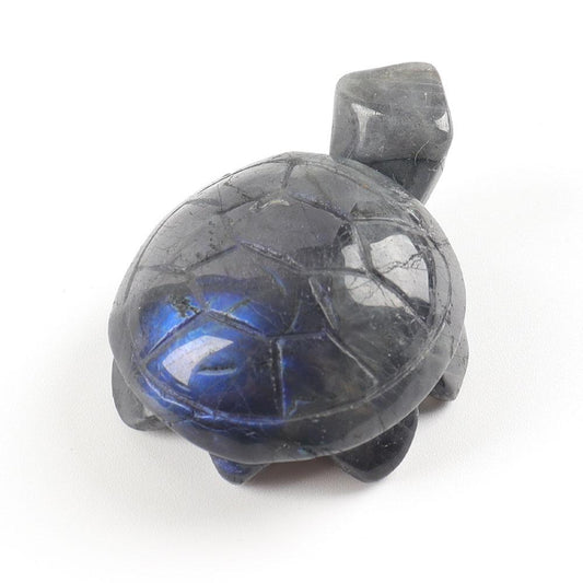 Labradorite Rainbow Turtle Crystal Carving Luck Fortune Healing Statue Wholesale Crystals