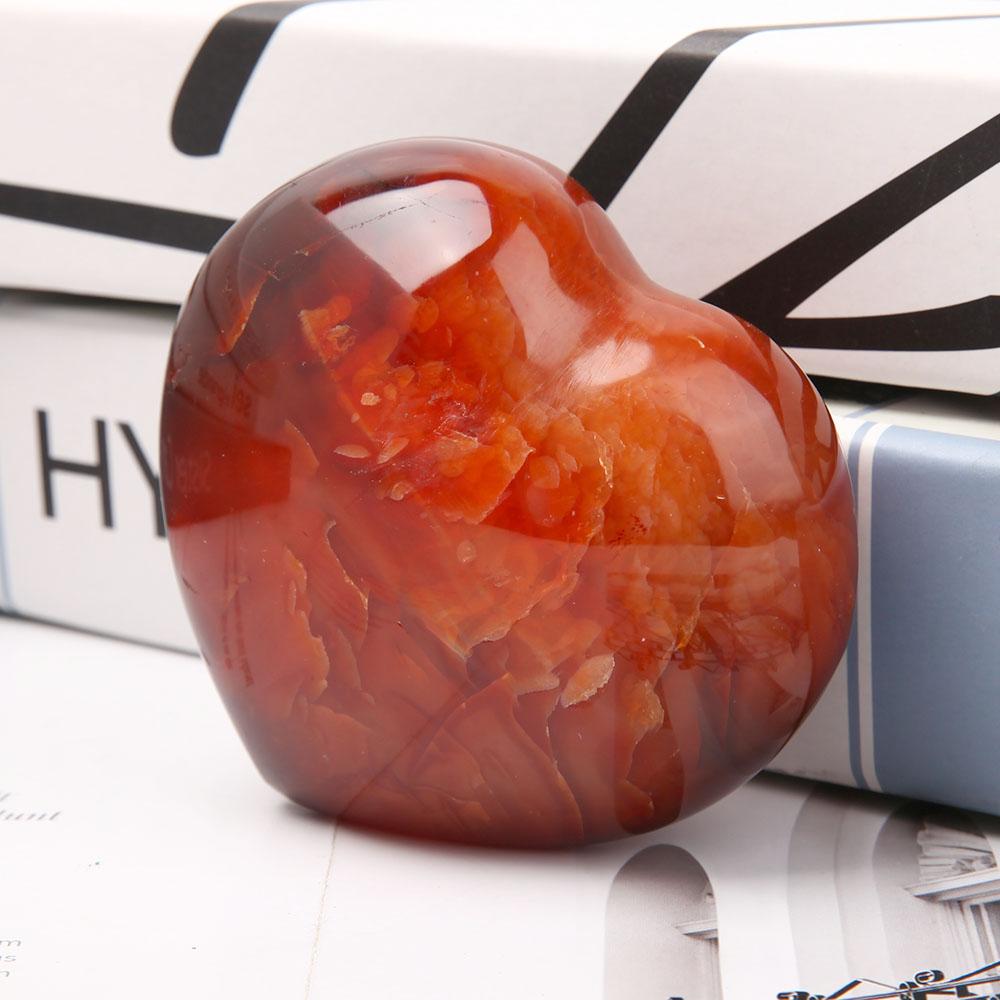 8cm Carnelian Heart Shape Carvings Wholesale Crystals