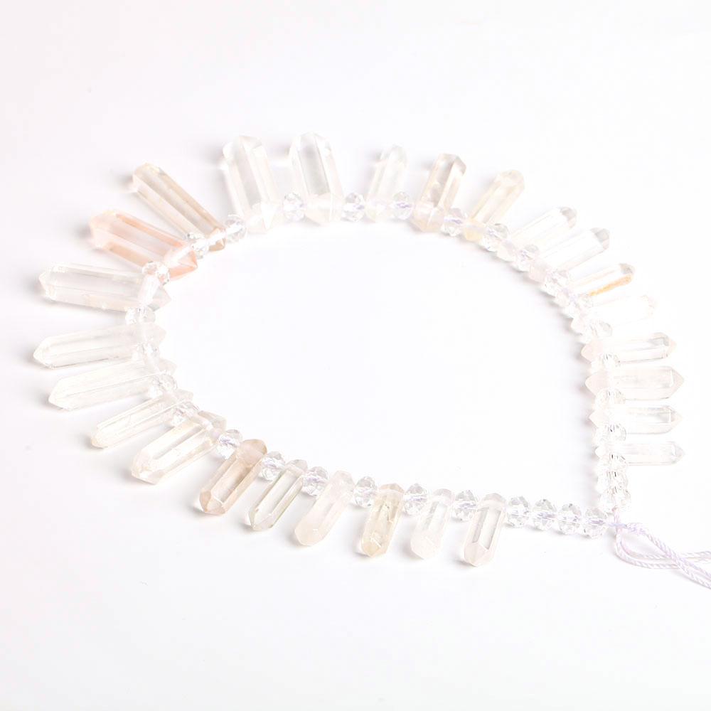 Clear Quartz Crystal Point Chain String for DIY Wholesale Crystals