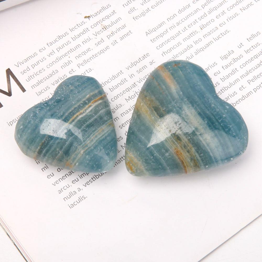 Blue Onyx Heart Shape Carvings Wholesale Crystals