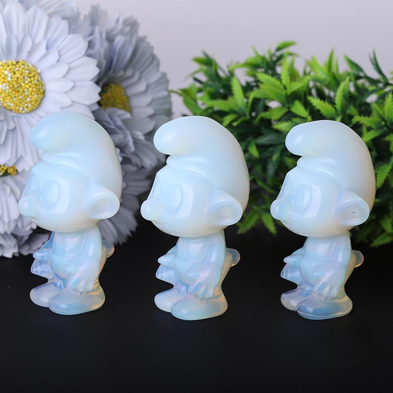 2.8" Opalite Smurfs Crystal Carvings Wholesale Crystals