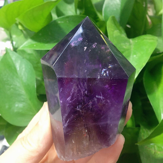 Dark Purple Amethyst Point Half Polished #11 Wholesale Crystals