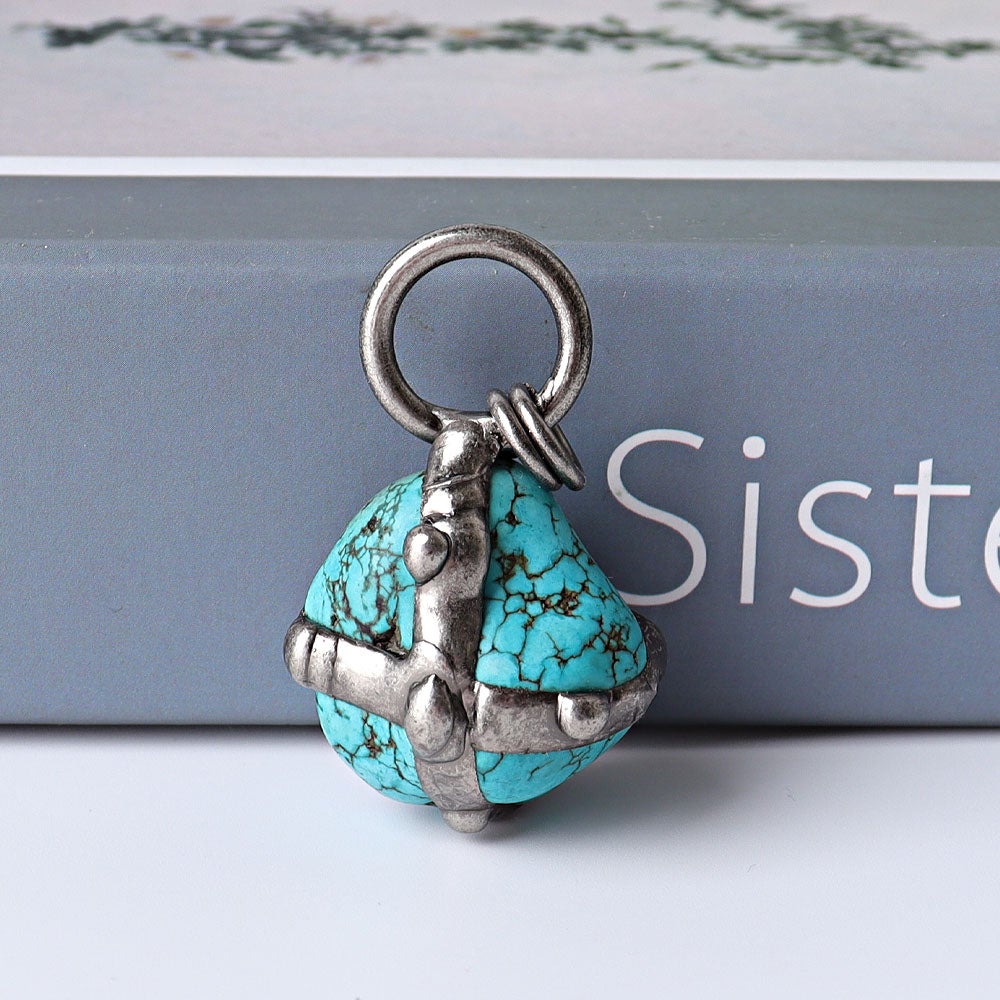 1.8" Turquoise Pendant for DIY Wholesale Crystals