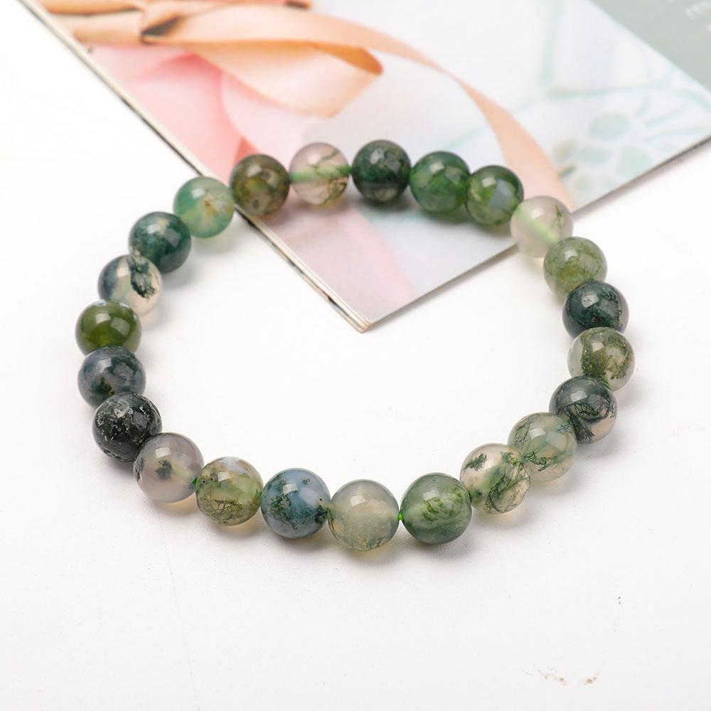 8mm Moss Agate Bracelet Wholesale Crystals