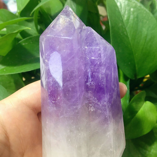 6" Purple Amethyst Double Points Half Polished #9 Wholesale Crystals