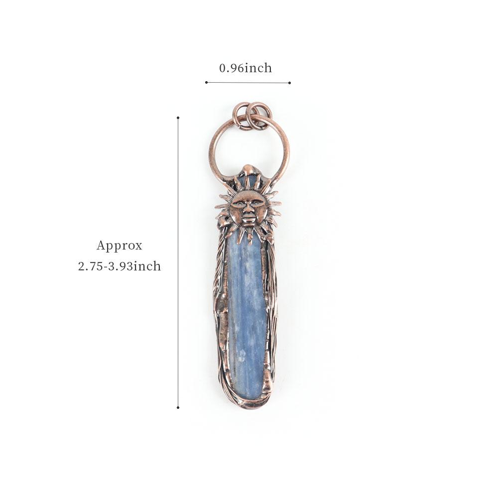 Natural Blue Kyanite Crystal Necklace Pendant For Woman Man Wholesale Crystals