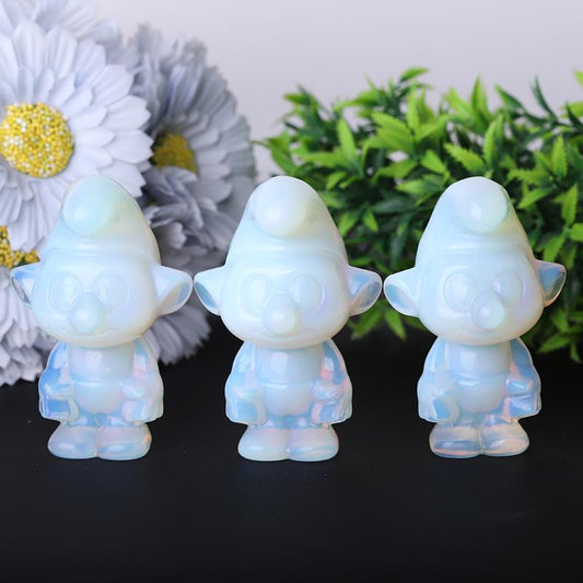 2.8" Opalite Smurfs Crystal Carvings Wholesale Crystals