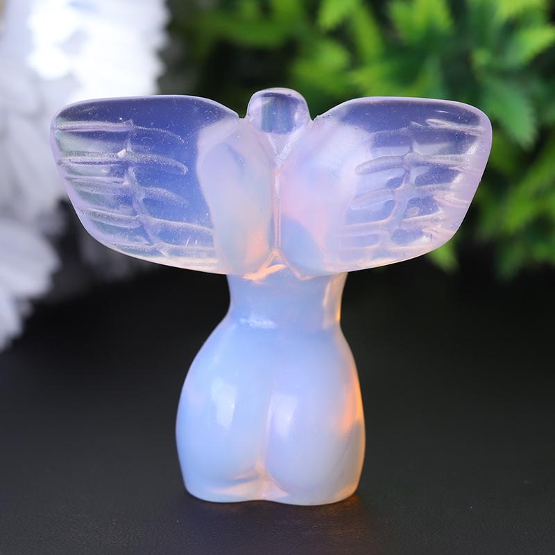 2" Woman Model Body with Wings Crystal Carvings Wholesale Crystals