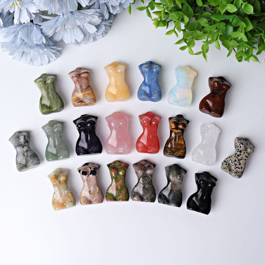 1.9" Woman Model Body Crystal Carvings Wholesale Crystals