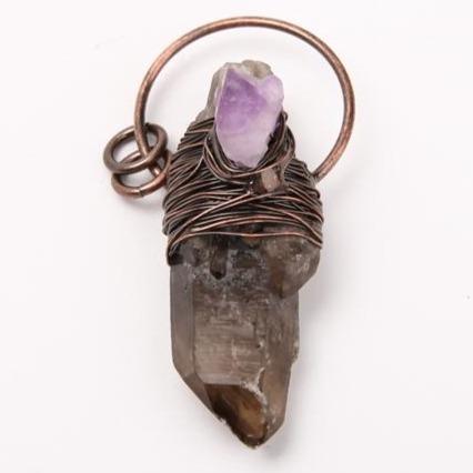 Amethyst Smoky Quartz Pendant Key Chain Wholesale Crystals