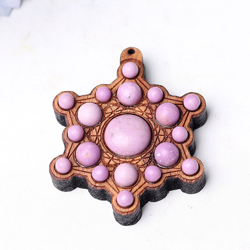 Wooden Chakra Crystal Pendant Wholesale Crystals