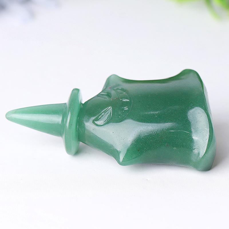 2.7" Green Aventurine Devil Ghost Crystal Carvings for Halloween Wholesale Crystals