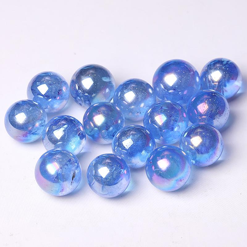 0.5-0.7'' High Quality Dark Blue Aura Crystal Spheres Crystal Balls for Healing Wholesale Crystals