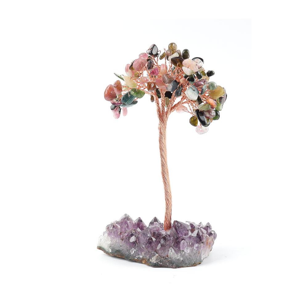 Crystal Chips Tree with Amethyst Cluster Base Wholesale Crystals