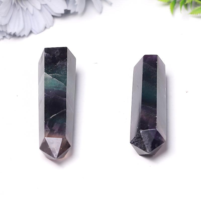 Natural Rainbow Fluorite Double Point Crystal Double Towers For Decoration For Gift Wholesale Crystals