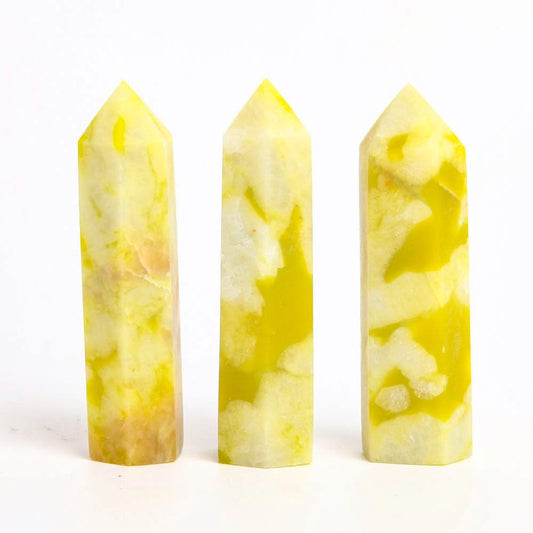 Set of 3 Serpentine Crystal Points Wholesale Crystals