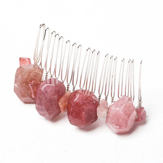 Strawberry Quartz Crystal Crown Comb Wholesale Crystals