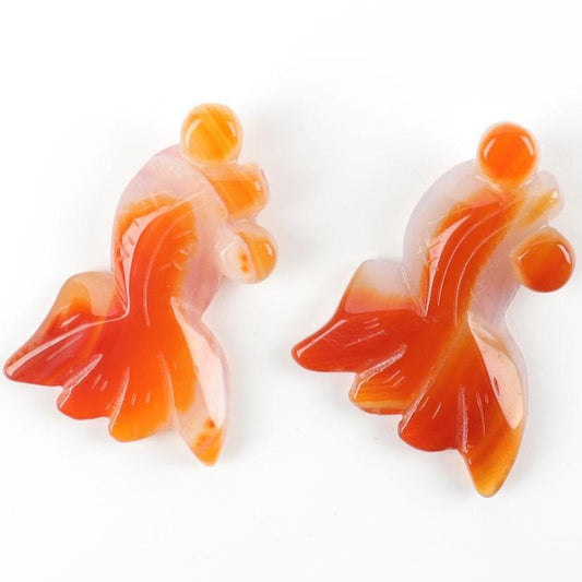 Carnelian Goldfish Pendant Wholesale Crystals