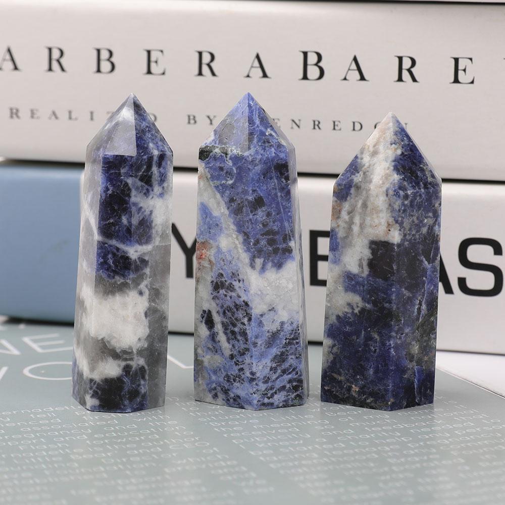 Set of 3 Sodalite Points Wholesale Crystals