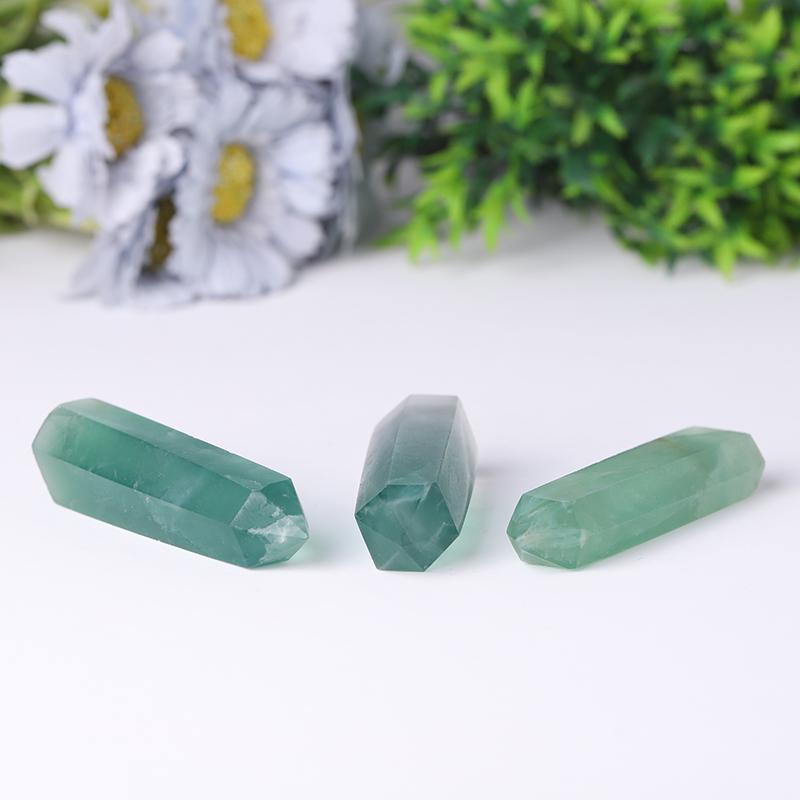 Natural Green Fluorite Point Healing Tower Wholesale Crystals