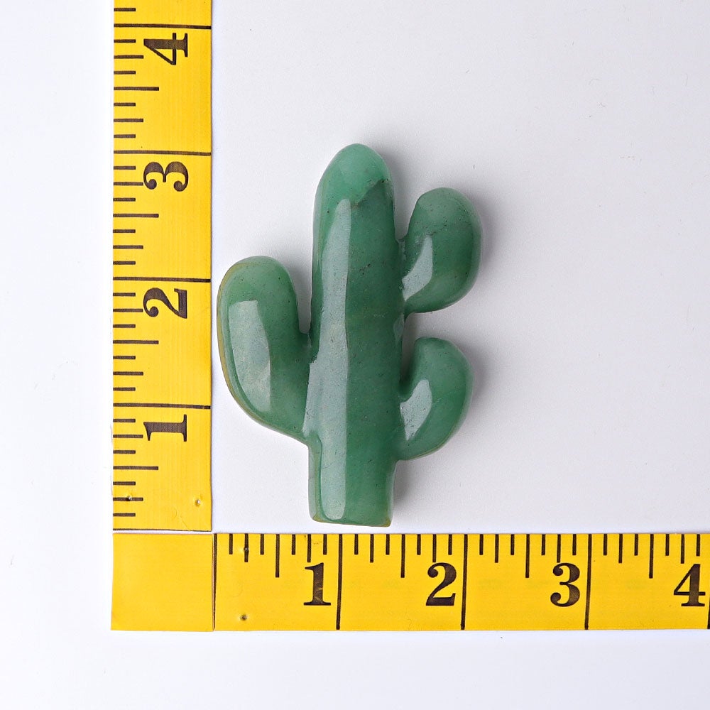 3.1" Green Aventurine Cactus Crystal Carvings Wholesale Crystals