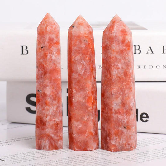 Set of 3 Gold Strawberry Quartz Points Wholesale Crystals