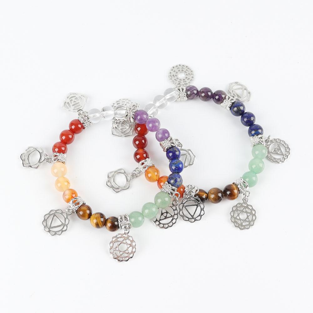 Chakra Bracelet with Ornament Wholesale Crystals