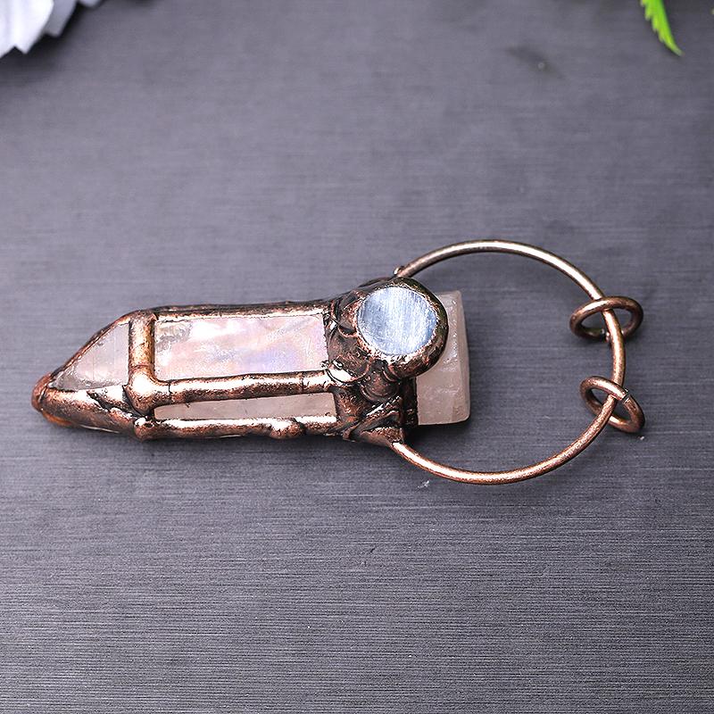 3" Rose Quartz with Kyanite Pendant for Jewelry DIY Wholesale Crystals