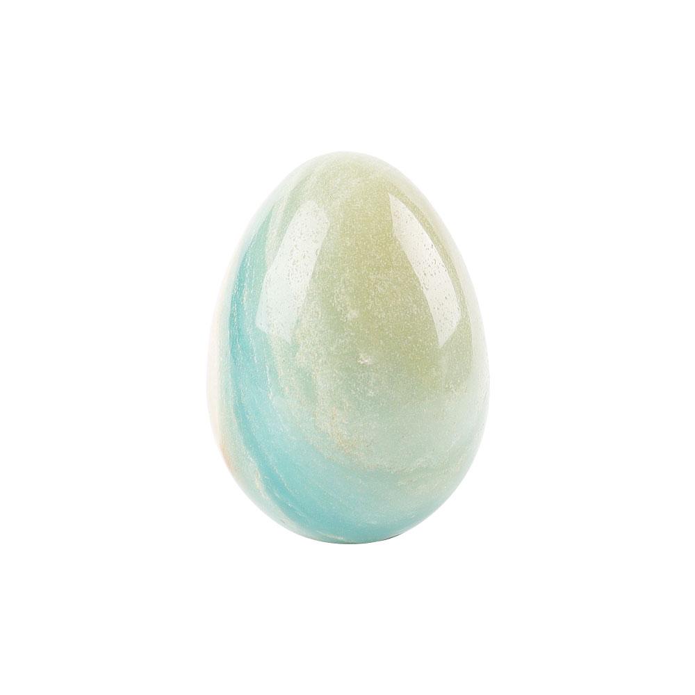 2" Sky Blue Stone Carving Egg Shape Crystal Palm Stone Wholesale Crystals