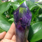 5.4" Dark Purple Amethyst Point Half Polished #2 Wholesale Crystals
