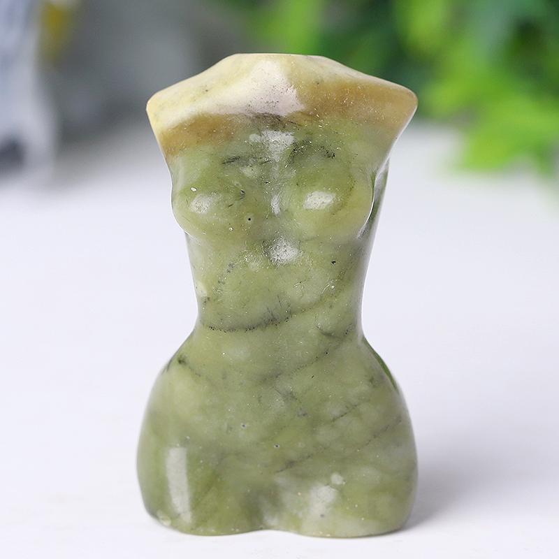 2“ Wholesale Crystal Tiny Women Body Figurine Crystal Torso Statue Carved Goddess Model Body Wholesale Crystals