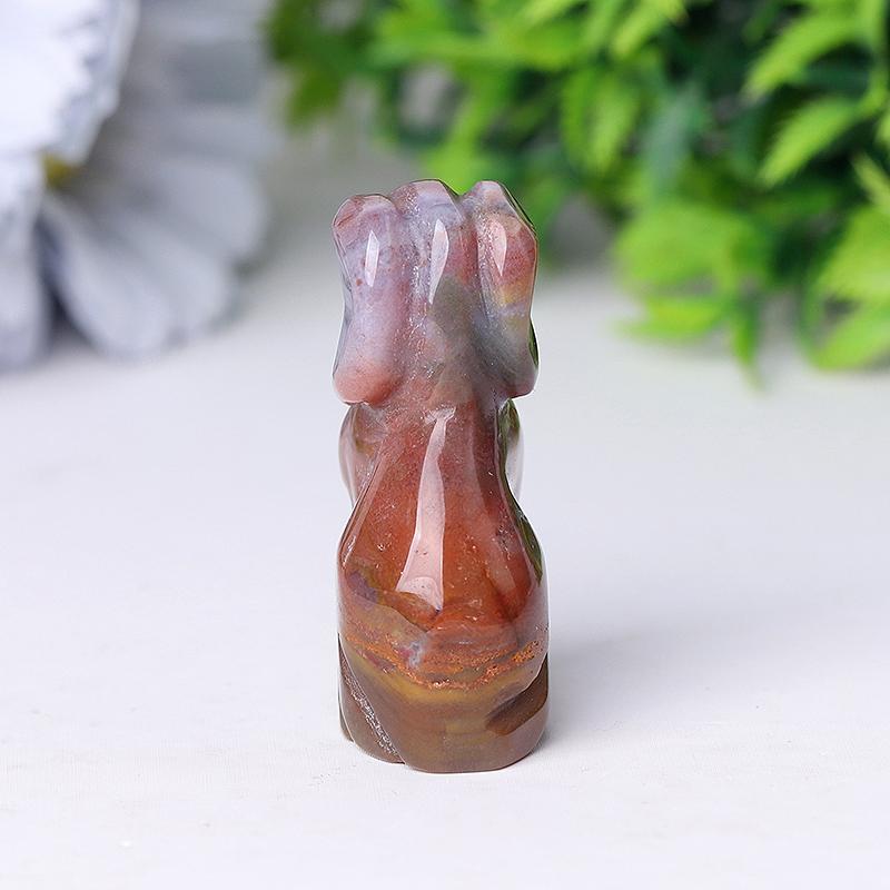 Ocean Jasper Carving Dogs for Sale Crystal Gift Wholesale Crystals