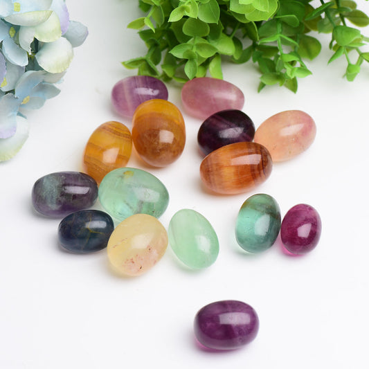 30-40mm Mixed Fluorite Tumbles Bag Bulk Wholesale  Wholesale Crystals