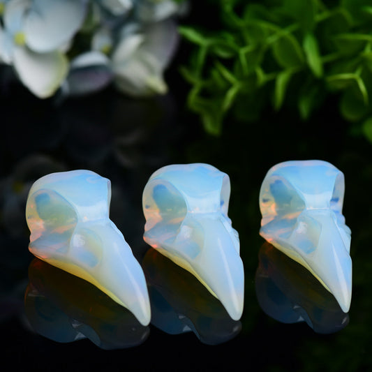 3.0" Opalite Roven Skull Crystal Carving  Wholesale Crystals