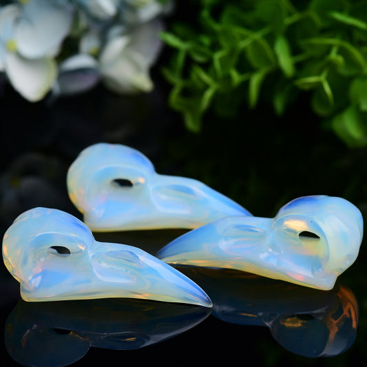 3.0" Opalite Roven Skull Crystal Carving  Wholesale Crystals