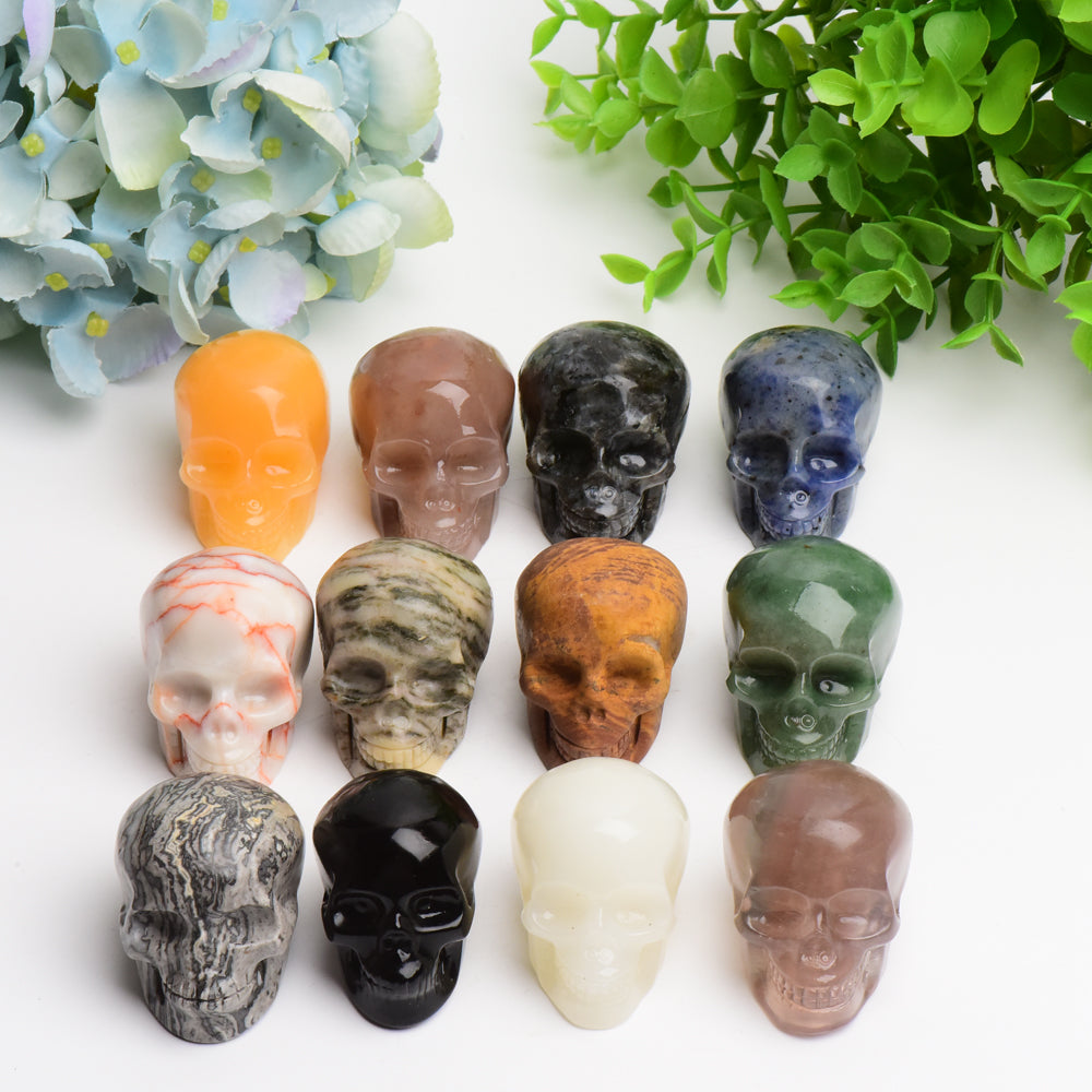 Mixed Crystal Skull Carving for Halloween Bulk Wholesale  Wholesale Crystals