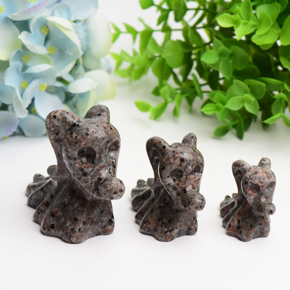 2.3"-3.8" Yooperlite Zero Dog Carving Bulk Wholesale  Wholesale Crystals